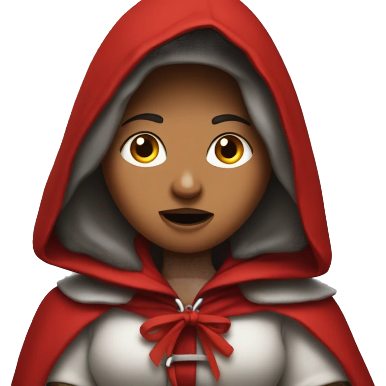 red riding hood rapping emoji