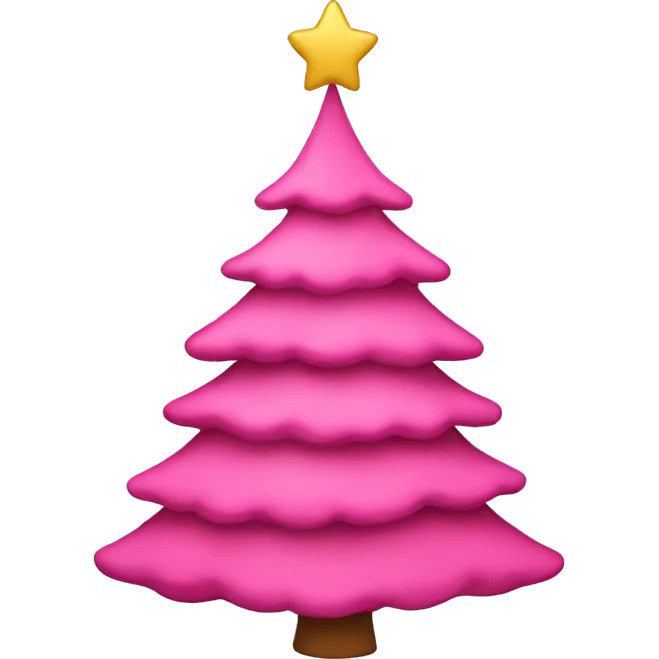 Pink christmas tree emoji