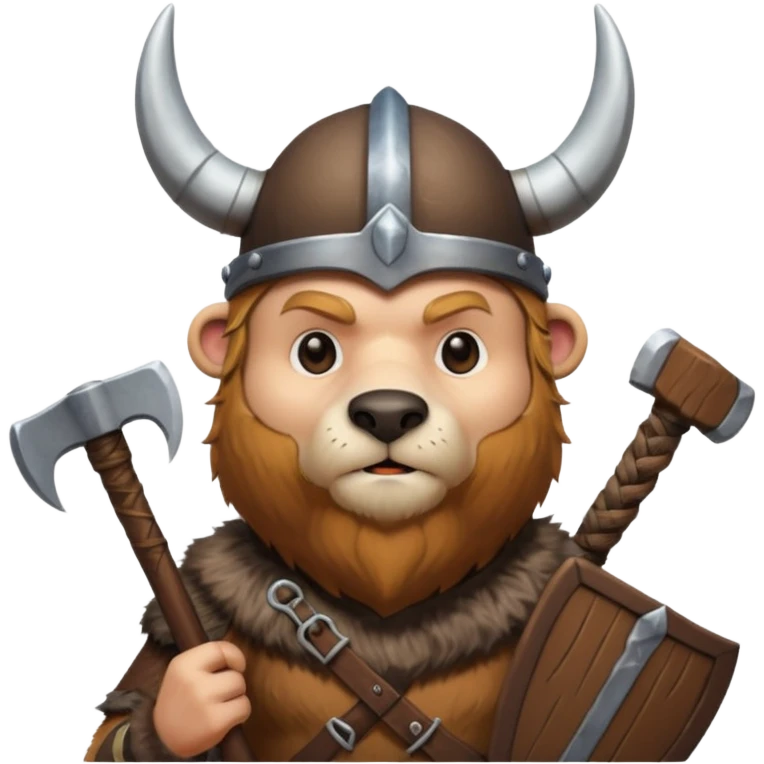 Bear viking emoji