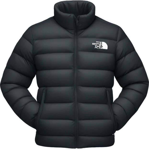 black north face puffer jacket emoji