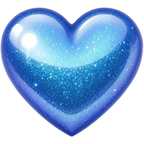 Blue glitter heart emoji