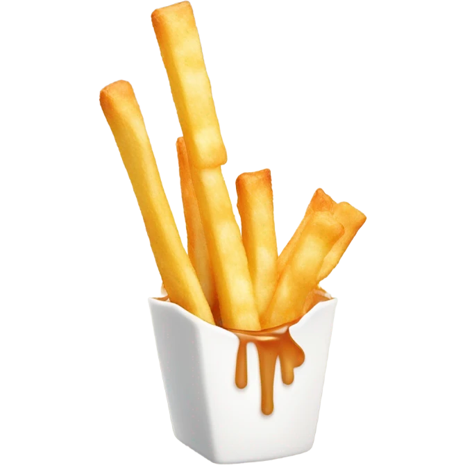 Fry dipping in a vanilla frosty emoji