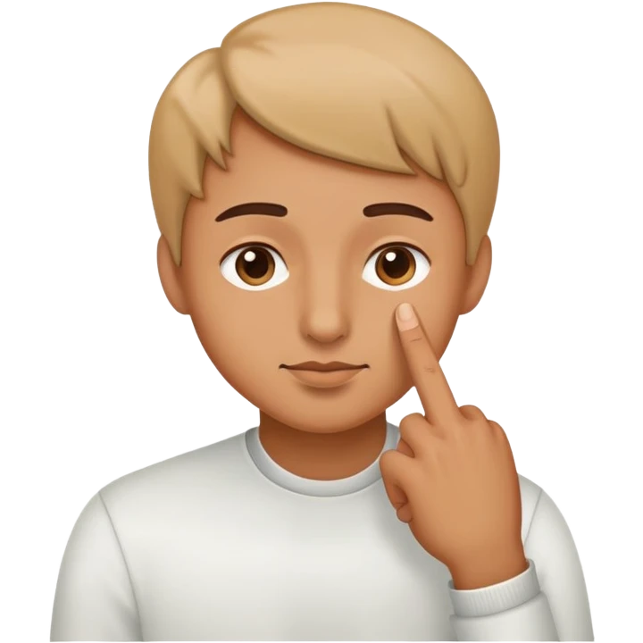 Finger touching nose emoji