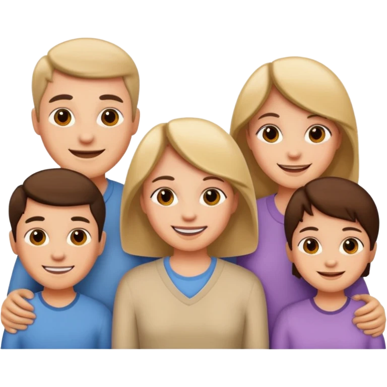 Family with 3 kids emoji