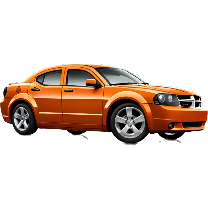 2008 Dodge avenger RT, sunset orange, 3.5L V6, black rims, emoji