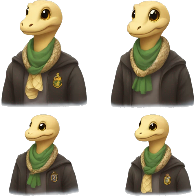 Snake wearing scarf hogwarts emoji
