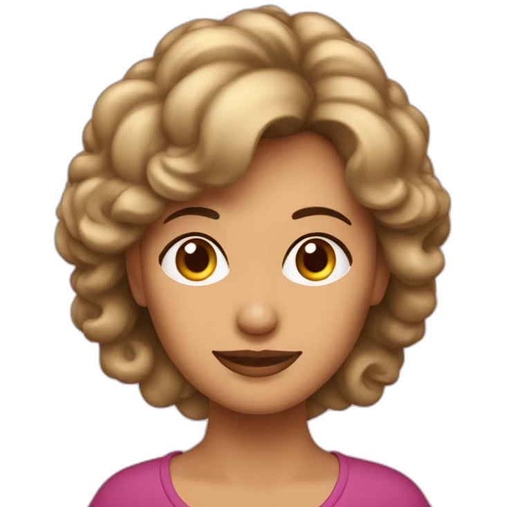 Mujer de 50 años morena de pelo corto emoji