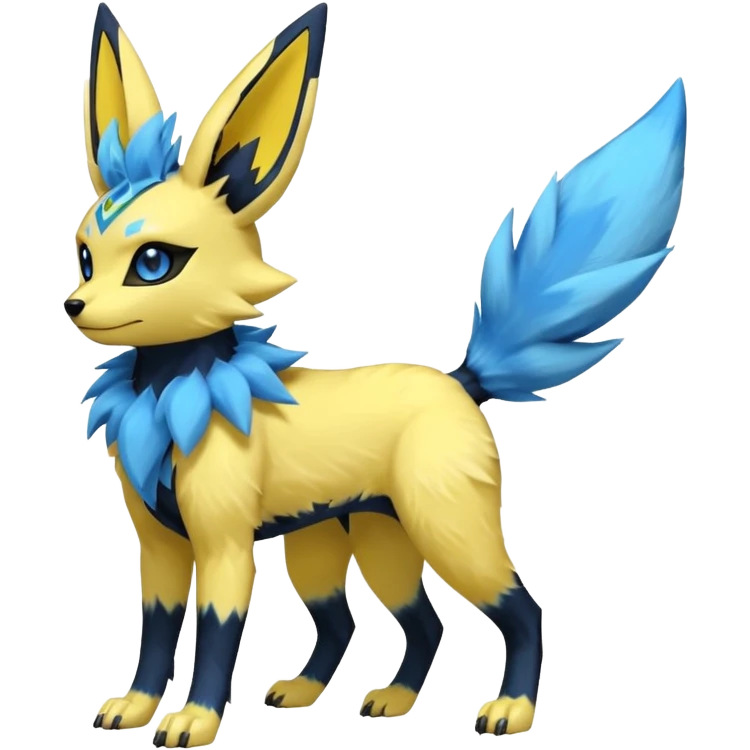 Umbreon-Zeraora-Jolteon-Fakémon-hybrid-creature (full body)  emoji