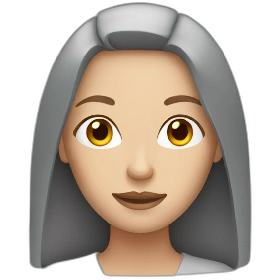 woman with straight ginger hair, grey eyes emoji