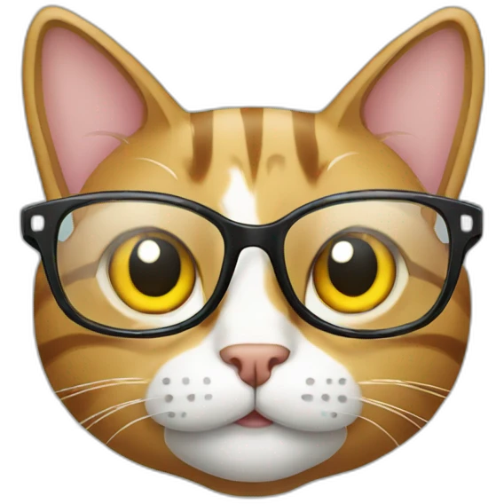 cat with glass emoji