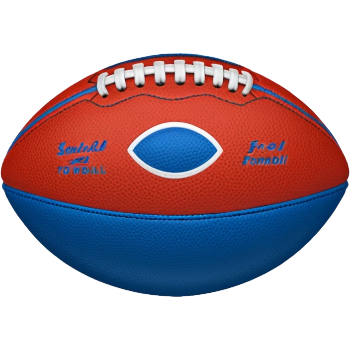 american football ball blue (#00A3E0) and red (#F9423A) emoji