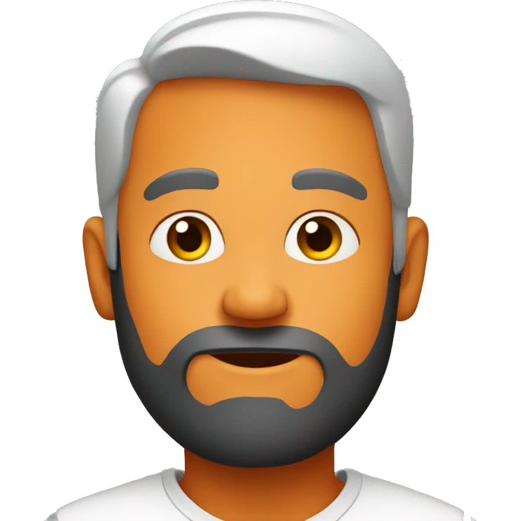 White orange  emoji