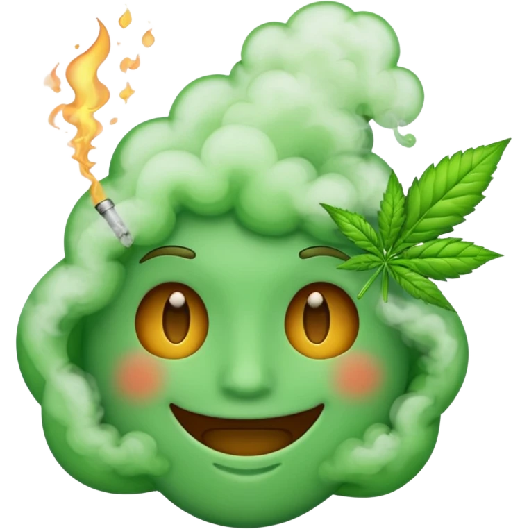 Emoji smoking weed emoji