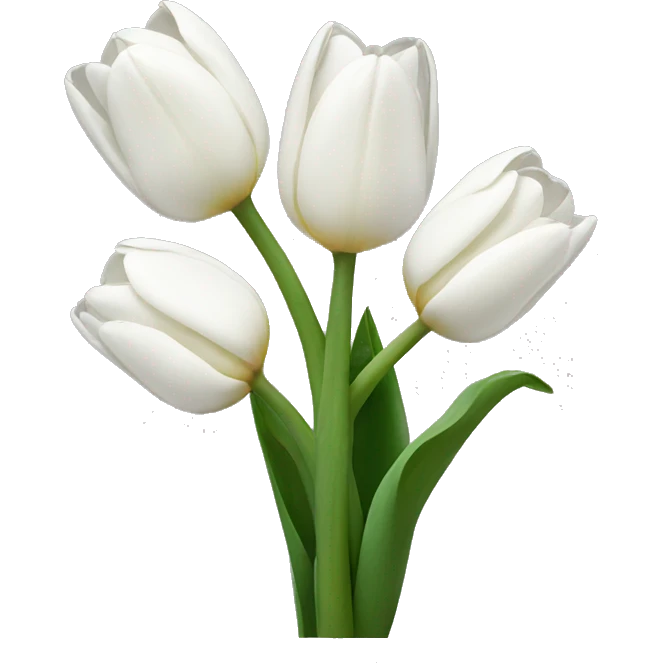 White tulips emoji