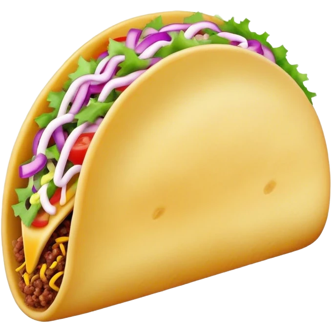 Hot light purple tacoshell  emoji