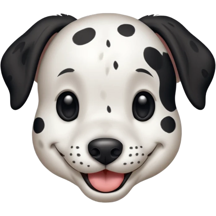 dalmation smiling emoji