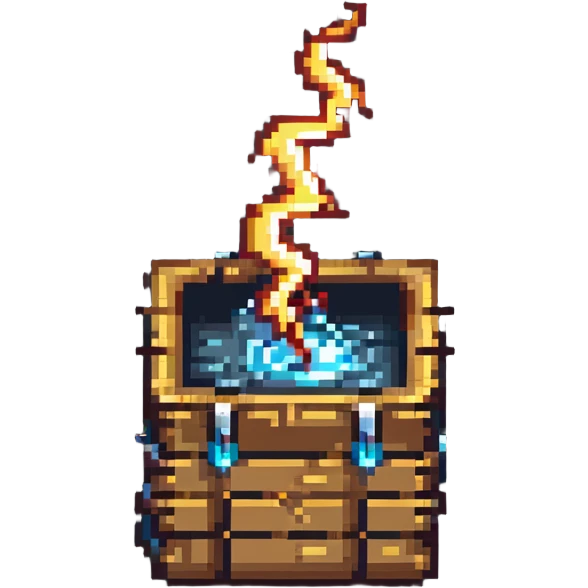 2d power up crate with lightning bolt emoji