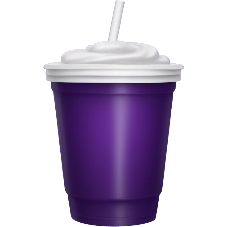 Styrofoam Cup of purple syrup  emoji