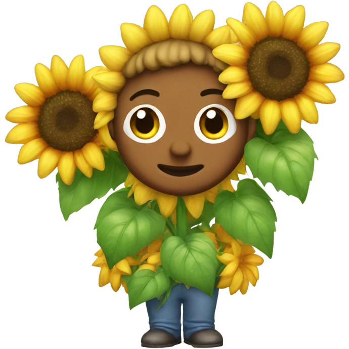 Living rainbow sunflower emoji