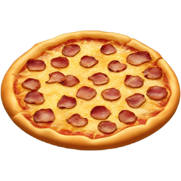 Pizza with bacon emoji