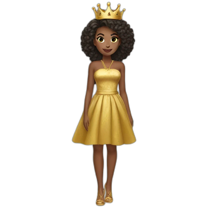 golden outfit queen emoji