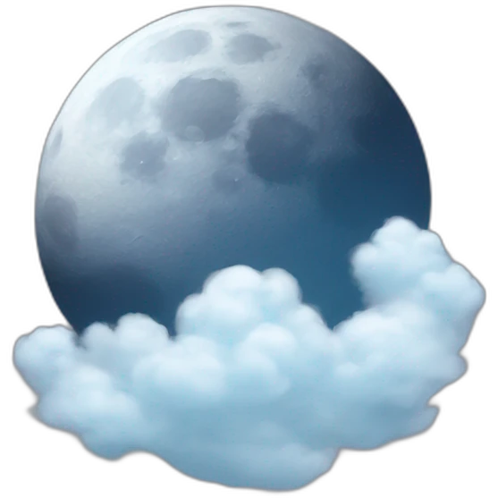 Moon on clouds  emoji