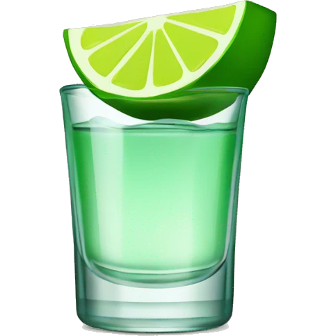 Tequila shot with lime emoji