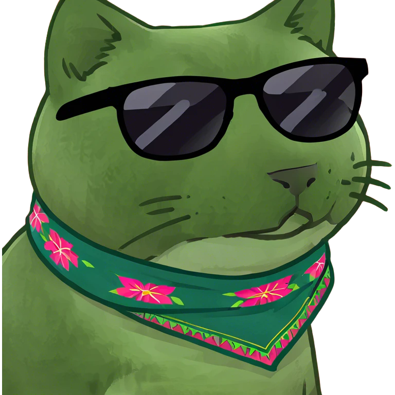Cat with sunglasses emoji