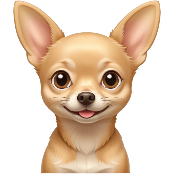 Cheerful beige Chihuahua emoji