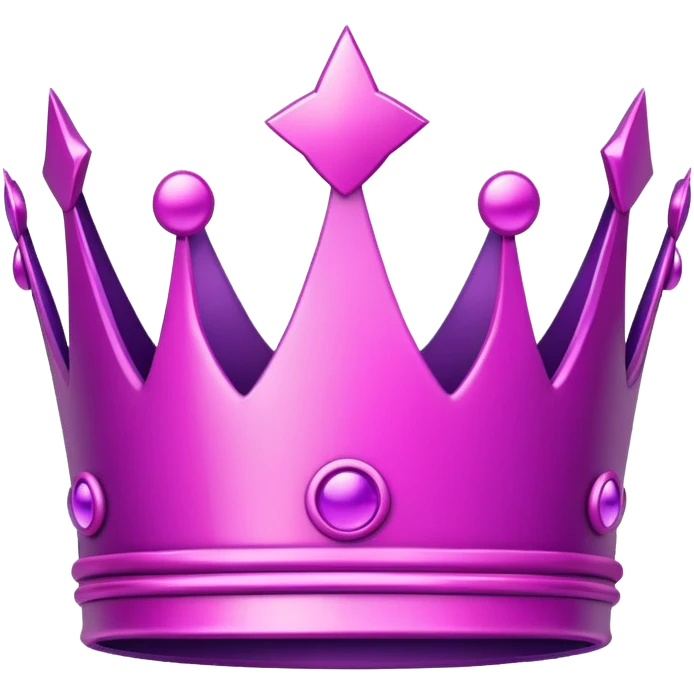 pink crown icon with five rounded points, outlined in dark purple. emoji