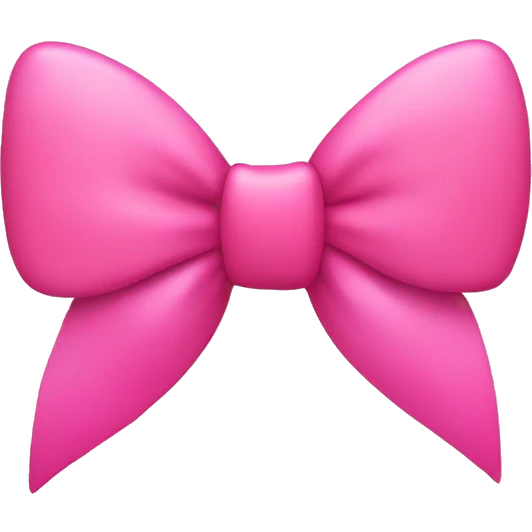 Bow with a pink heart emoji
