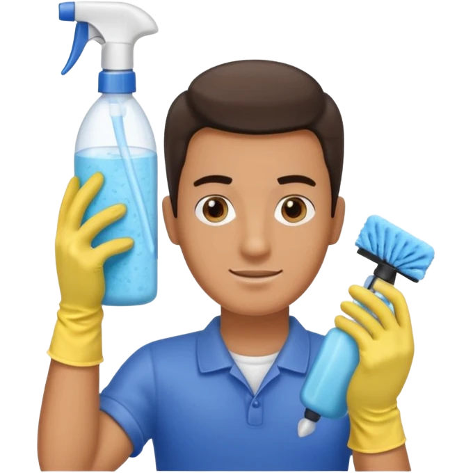 man Cleaning the bathroom emoji