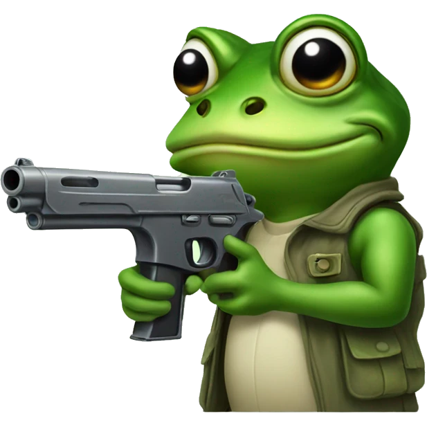 frog with gun emoji