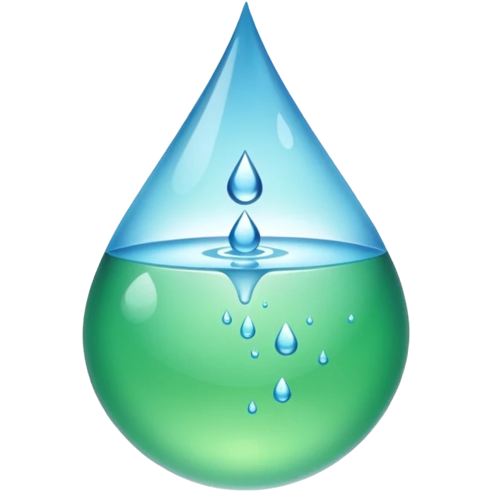 The water is not coming out the green part emoji