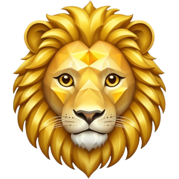Lion made of diamond emoji