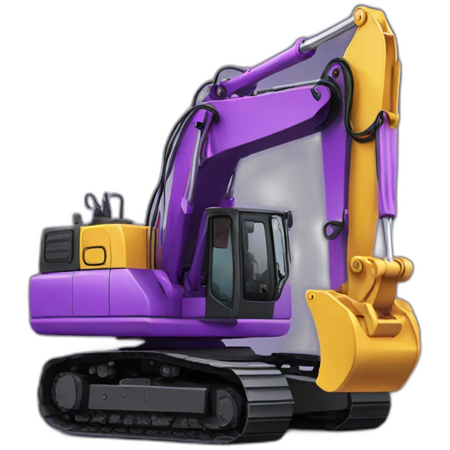 Purple excavator emoji