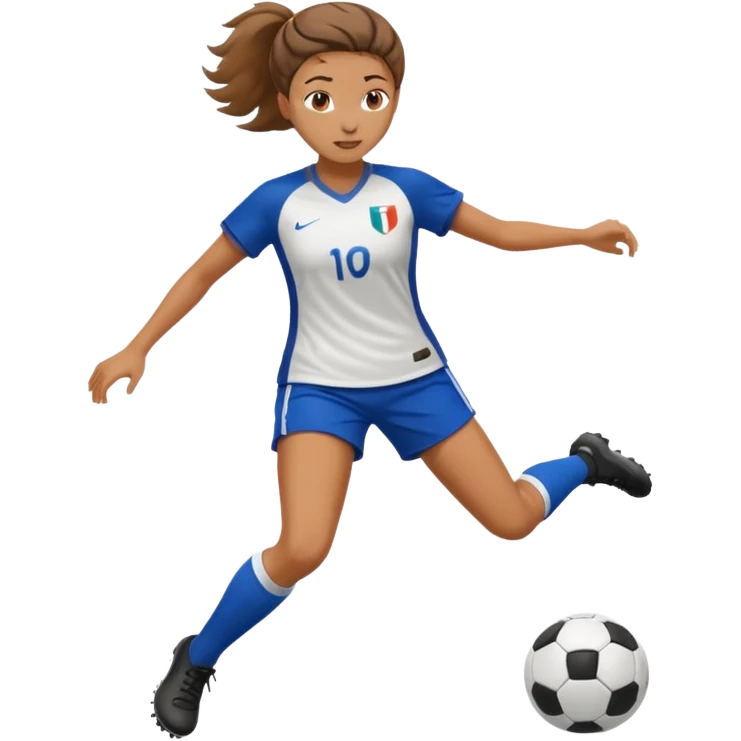 una donna che gioca a calcio emoji