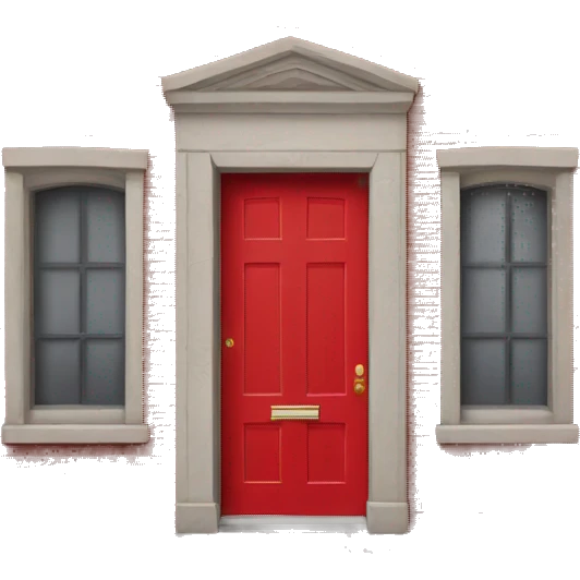 Red Door without wall  emoji