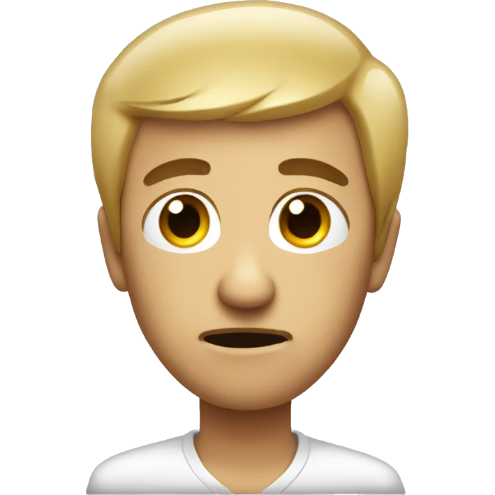 A person who is very tensed about his hairfall emoji