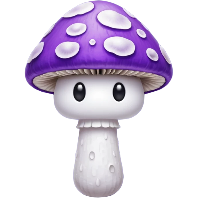 cogumelo fantasma fantasma roxo e branco emoji
