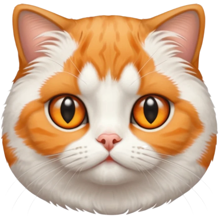 Scottish fold white and orange  emoji