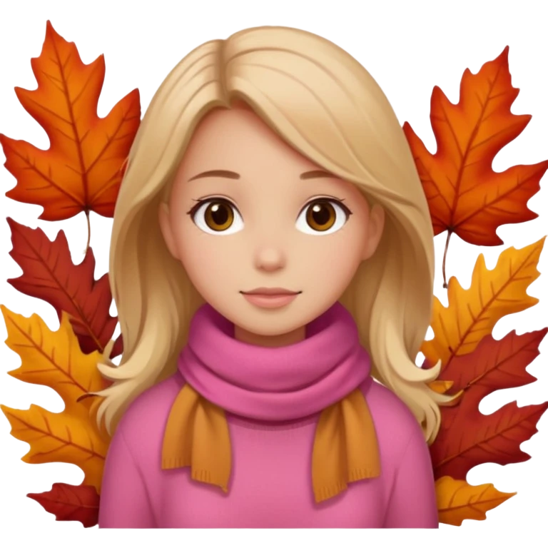 pink and brown autumn winter girly love  emoji