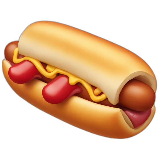 Anthropomorphic hotdog emoji