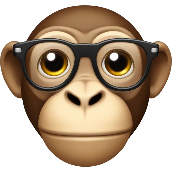 Monkey with glasses emoji