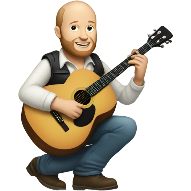 Stan Rogers holding a guitar emoji