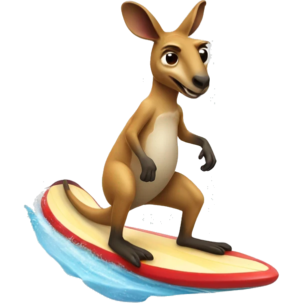 Kangaroo surfing  emoji