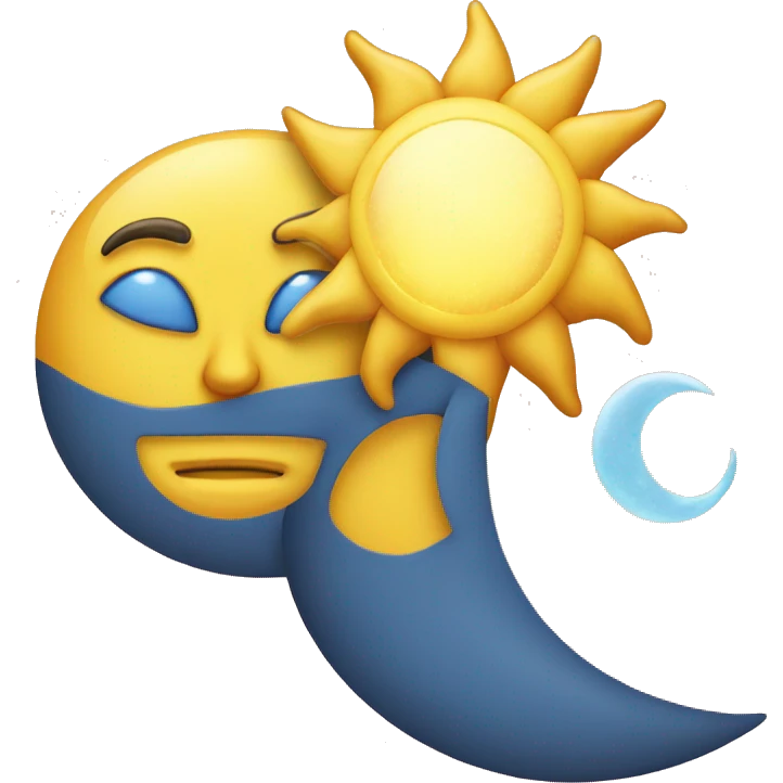 Sun and moon emoji