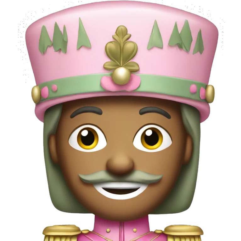 Pink and sage nutcracker emoji