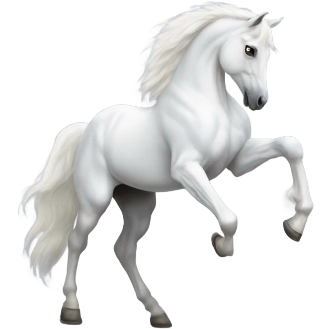 Rearing magestic white Horse emoji