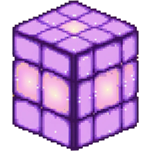 purple glowing block emoji